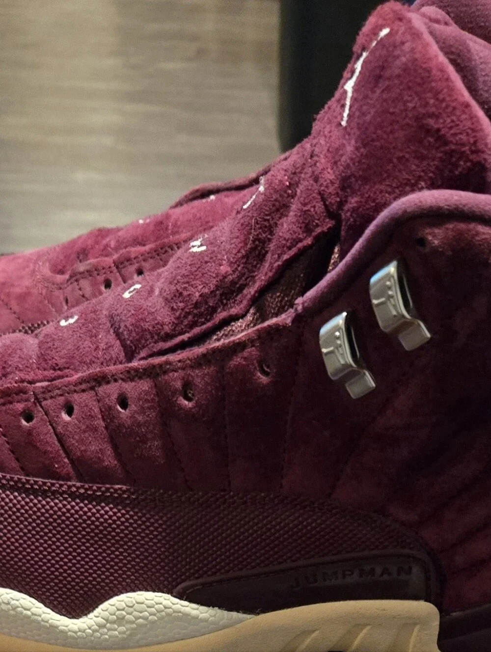 Jordan Two 3 Suede Sneakers in Maroon